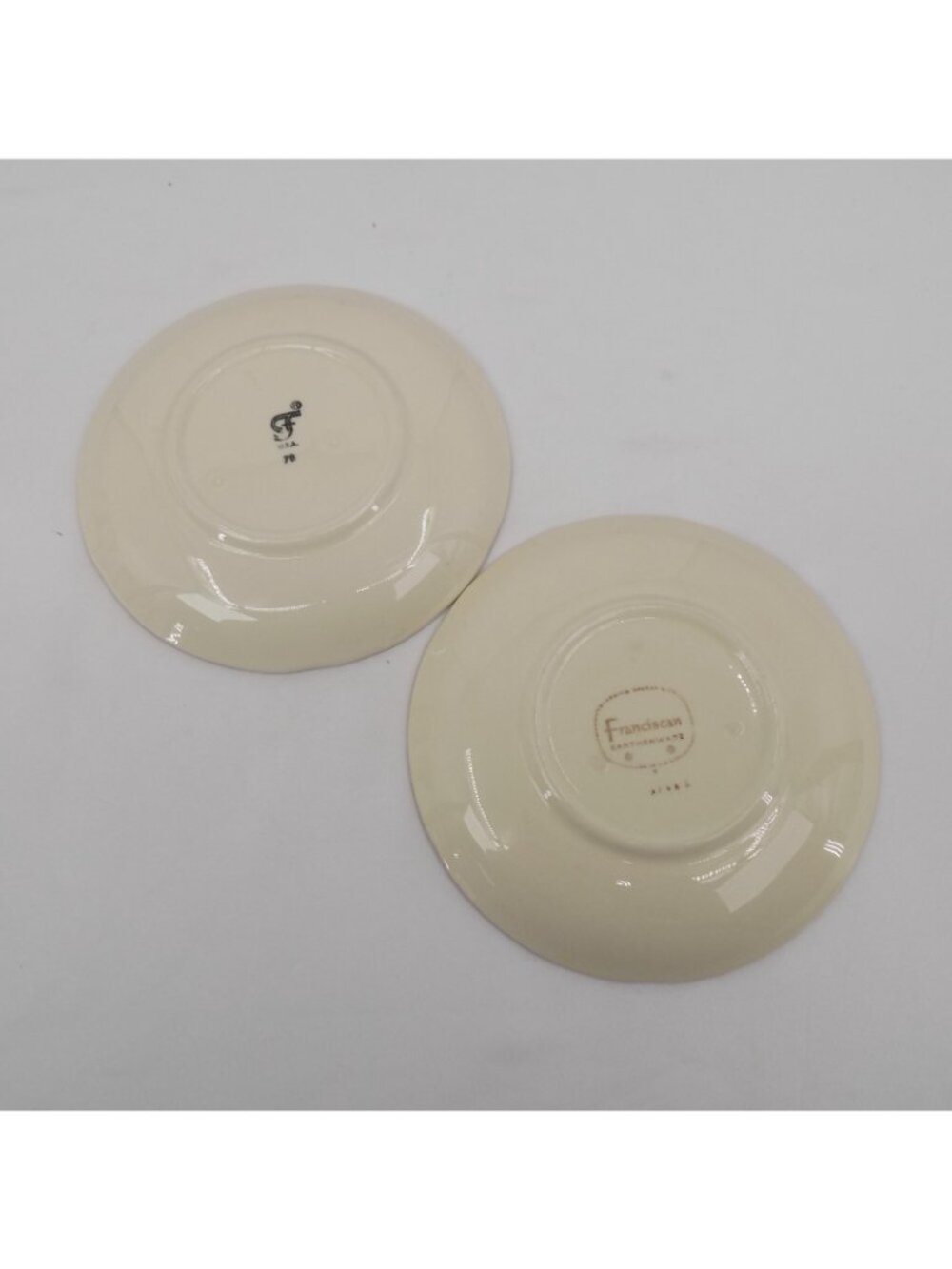 Set of 2 Franciscan Apple Cup & Saucer Set Mixed USA Backstamps Vintage - Picture 3 of 11